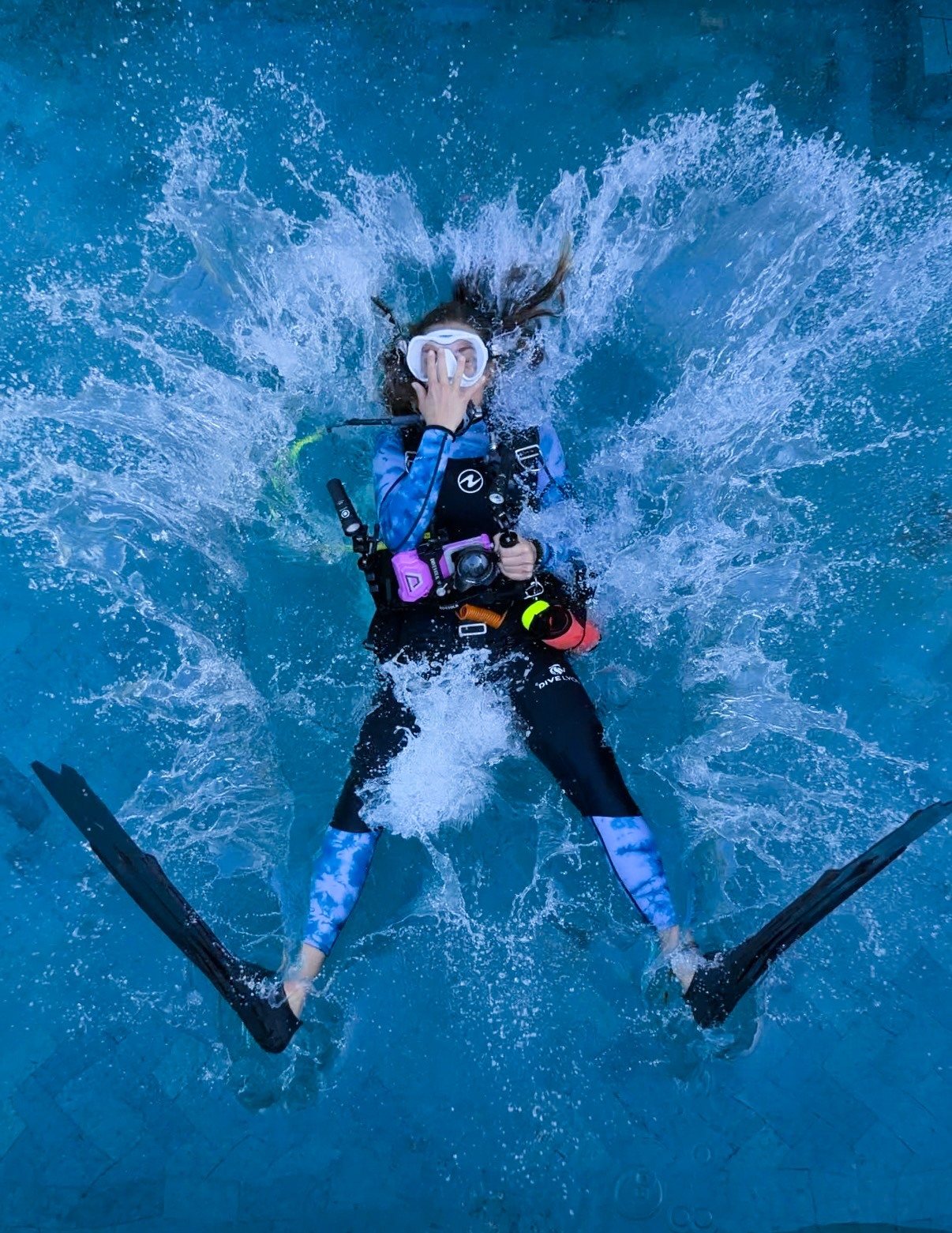Diver enjoying a private fun dive at the Catalina Islands, Costa Rica